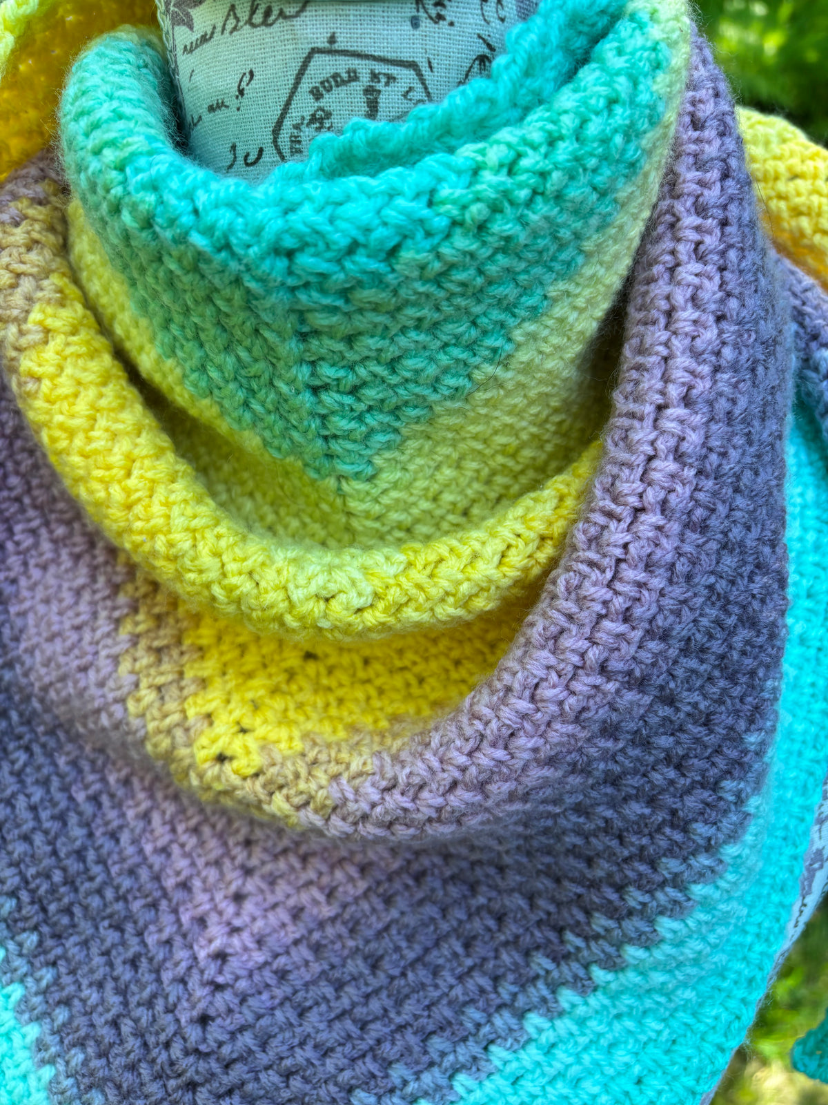 Moss Stitch Triangle Scarf Nifflers