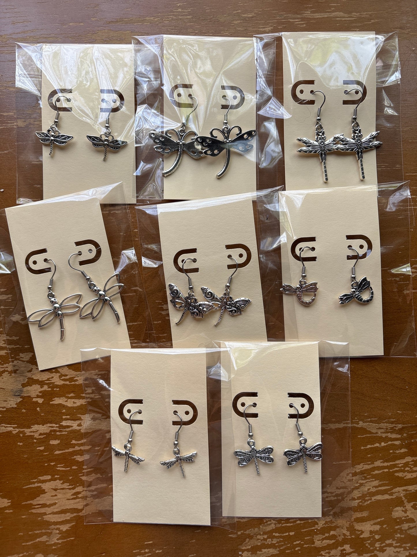 ONE PAIR Mystery Dragonfly Dangle Earrings