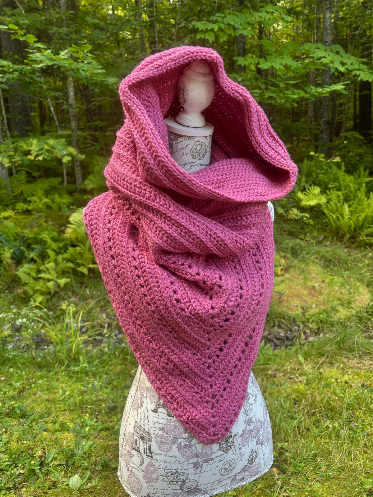 Wild Oleander Hooded Cowl Rose Adult Size