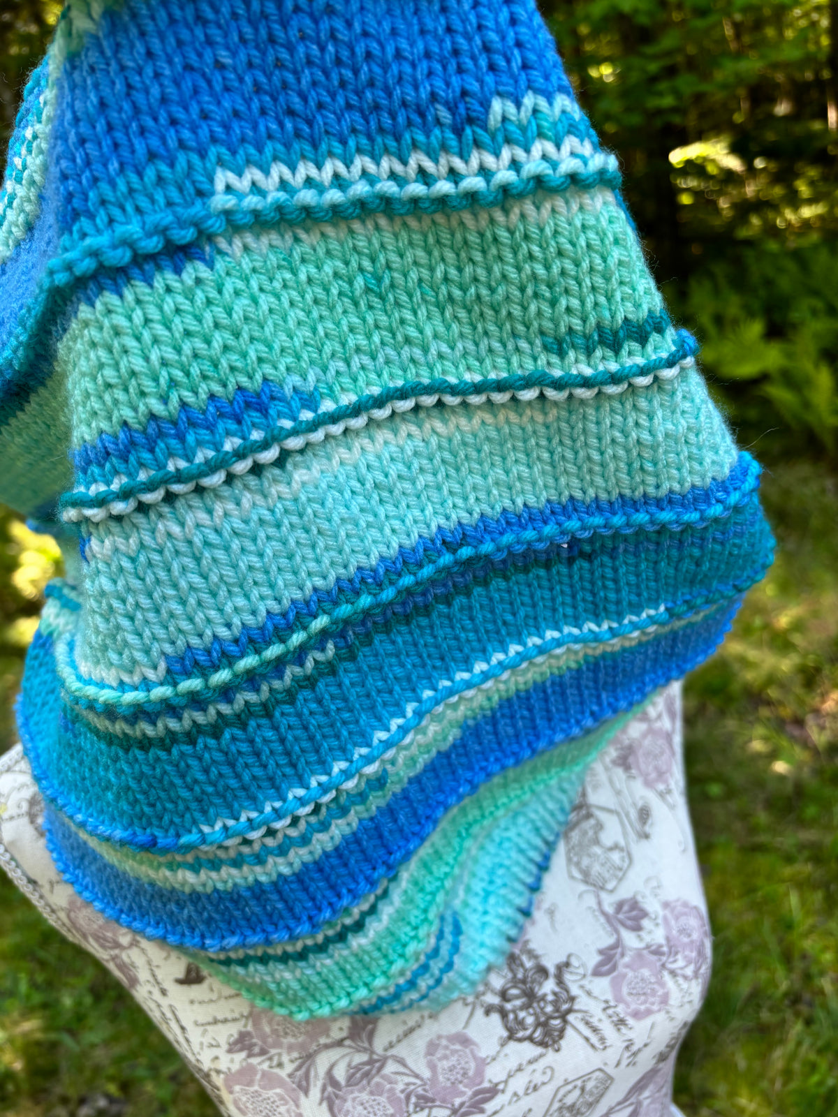 Knit Cowl Blue Ocean