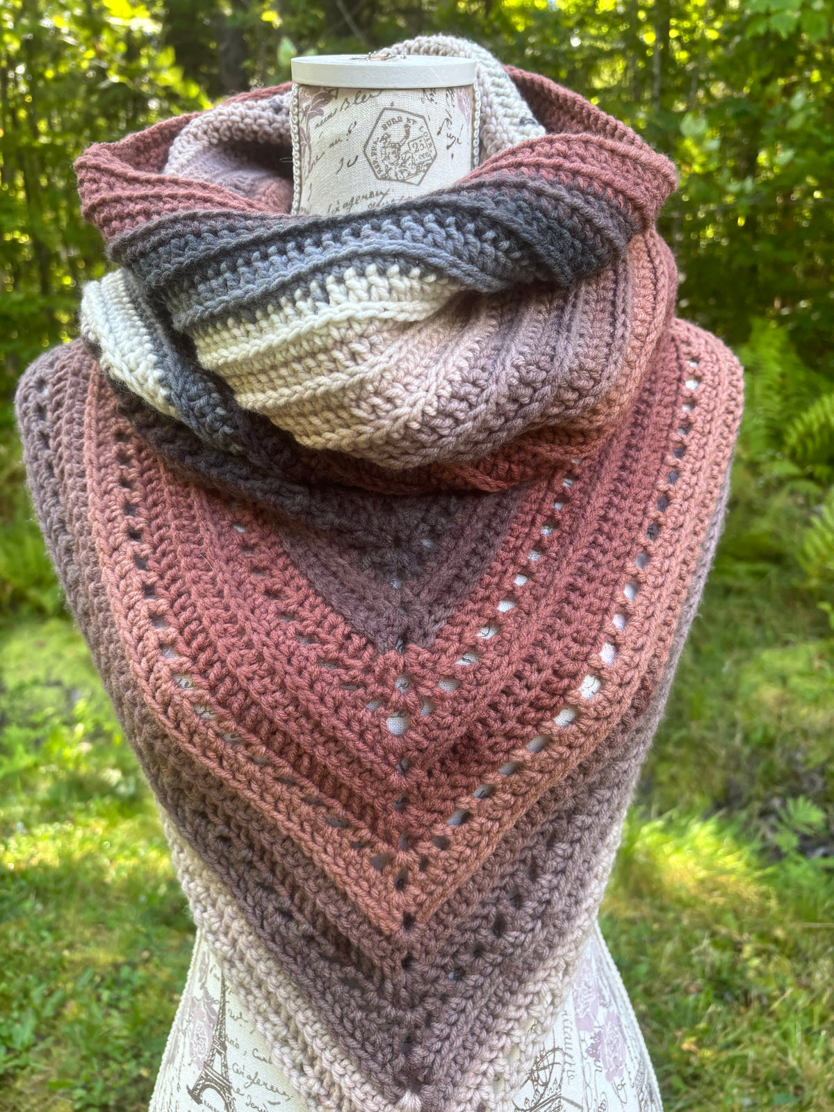 Wild Oleander Hooded Cowl Calico Adult Size