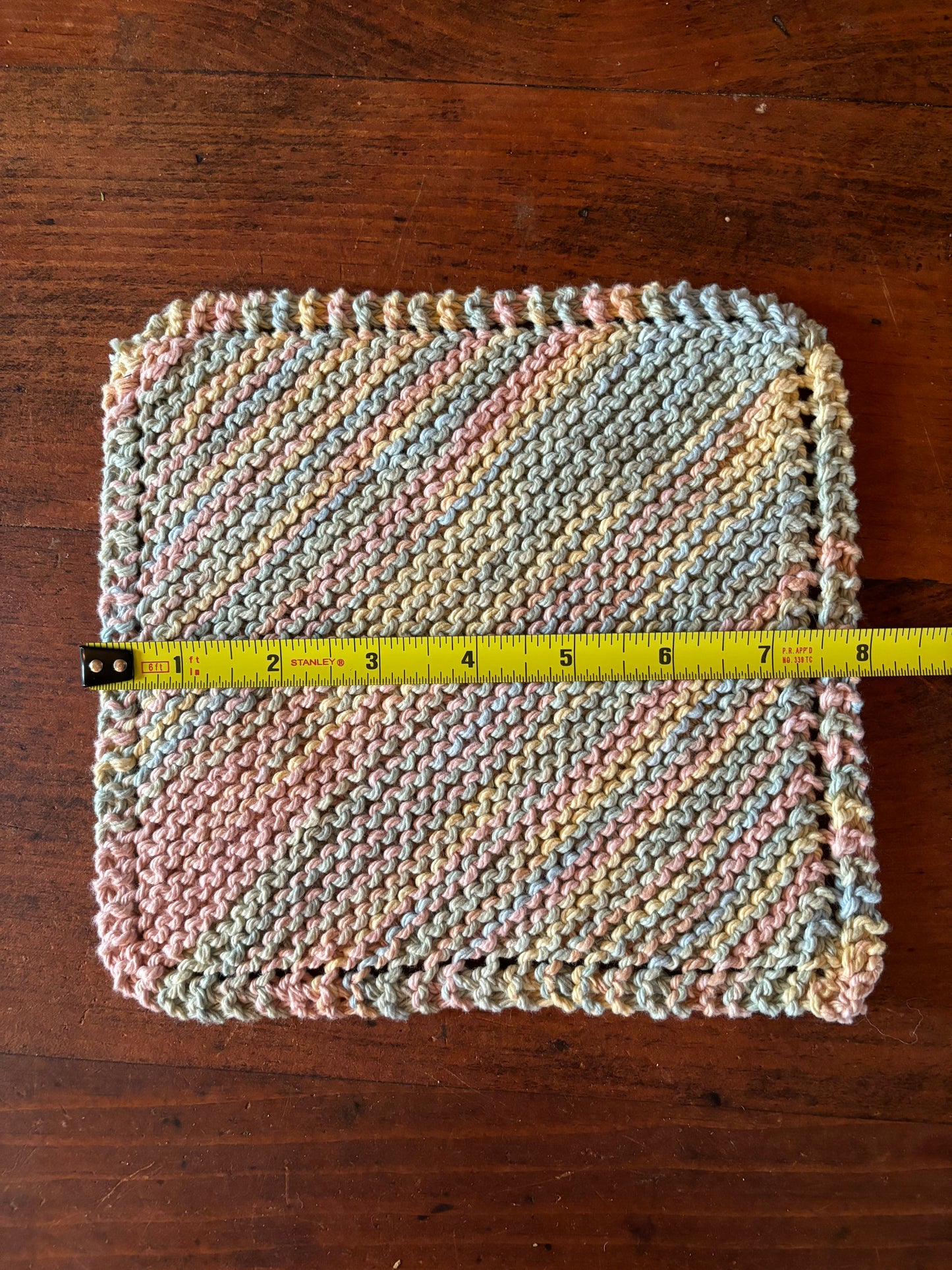 Simple Knit Dishcloth/Washcloth 100% Cotton Pastels