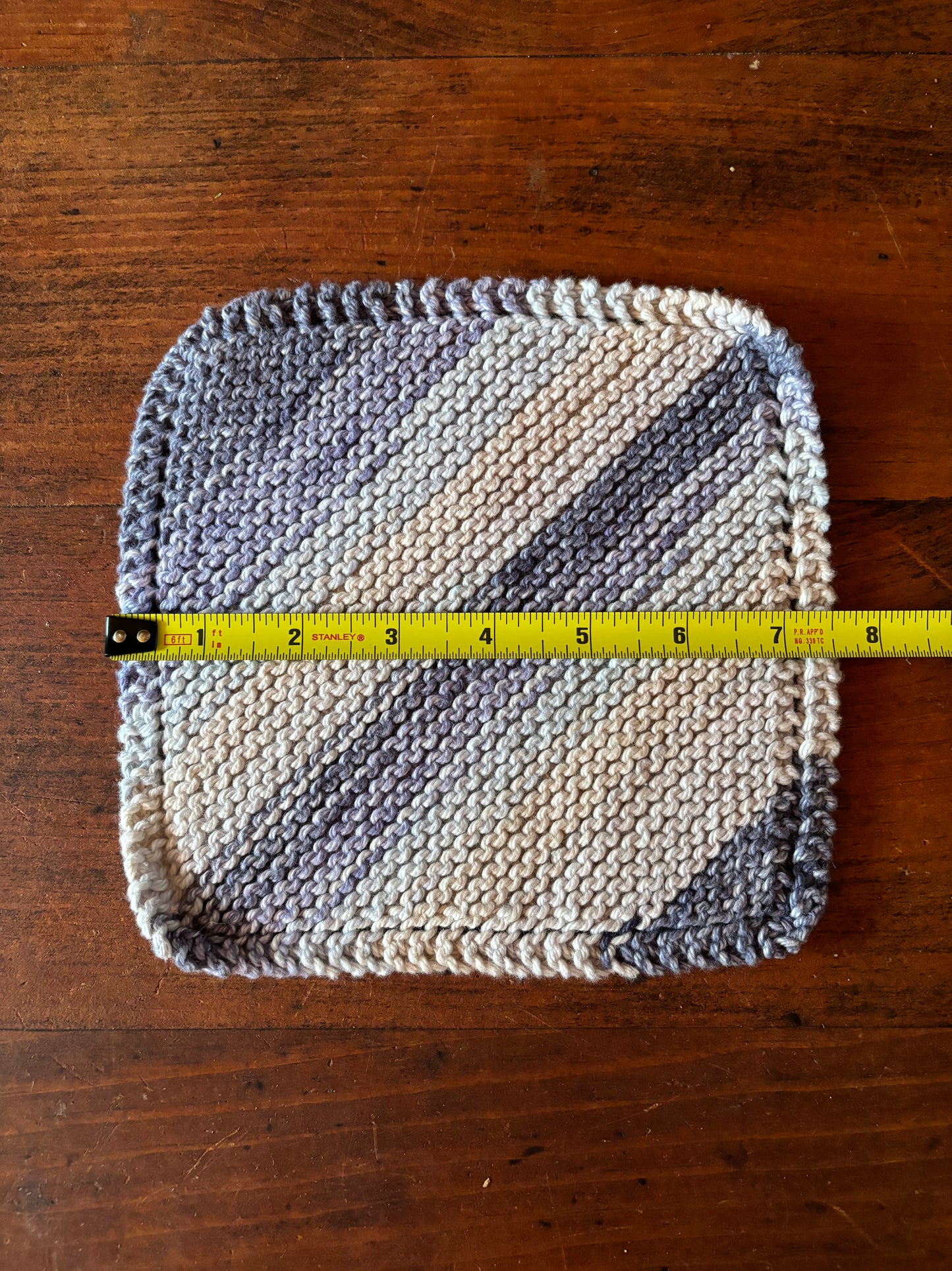 Simple Knit Dishcloth/Washcloth 100% Cotton Blues