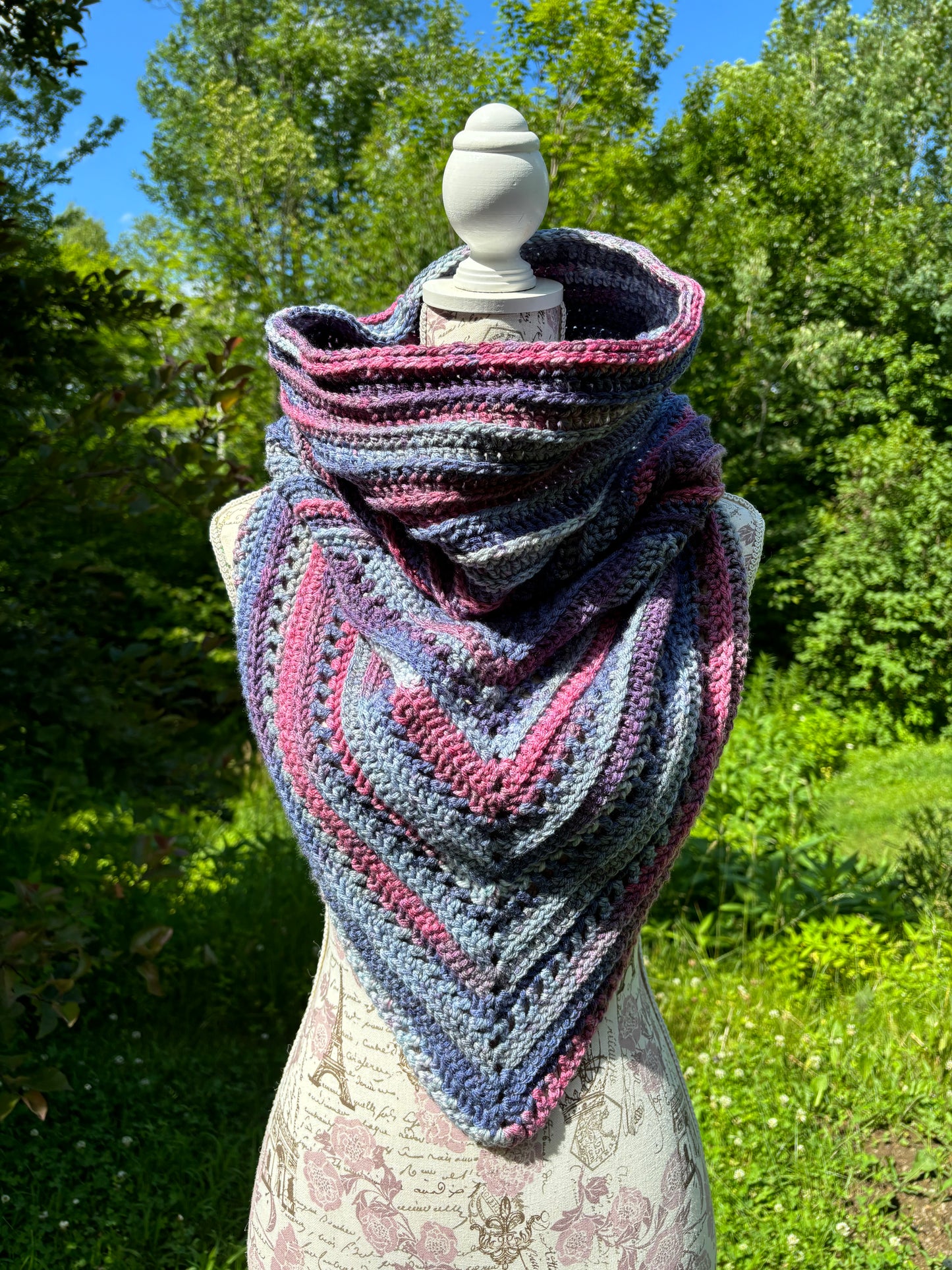Wild Oleander Hooded Scarf Plums Adult Size