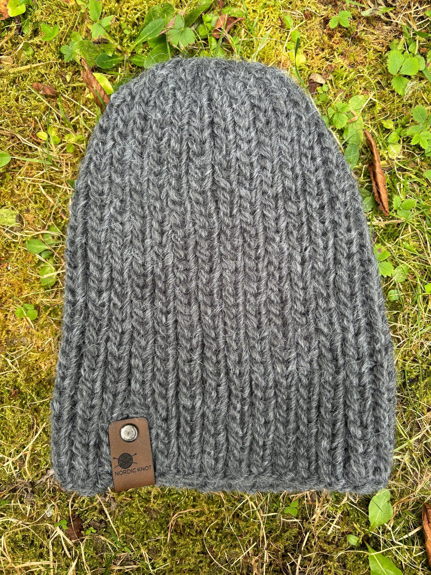 Wool Knit Beanie Gray