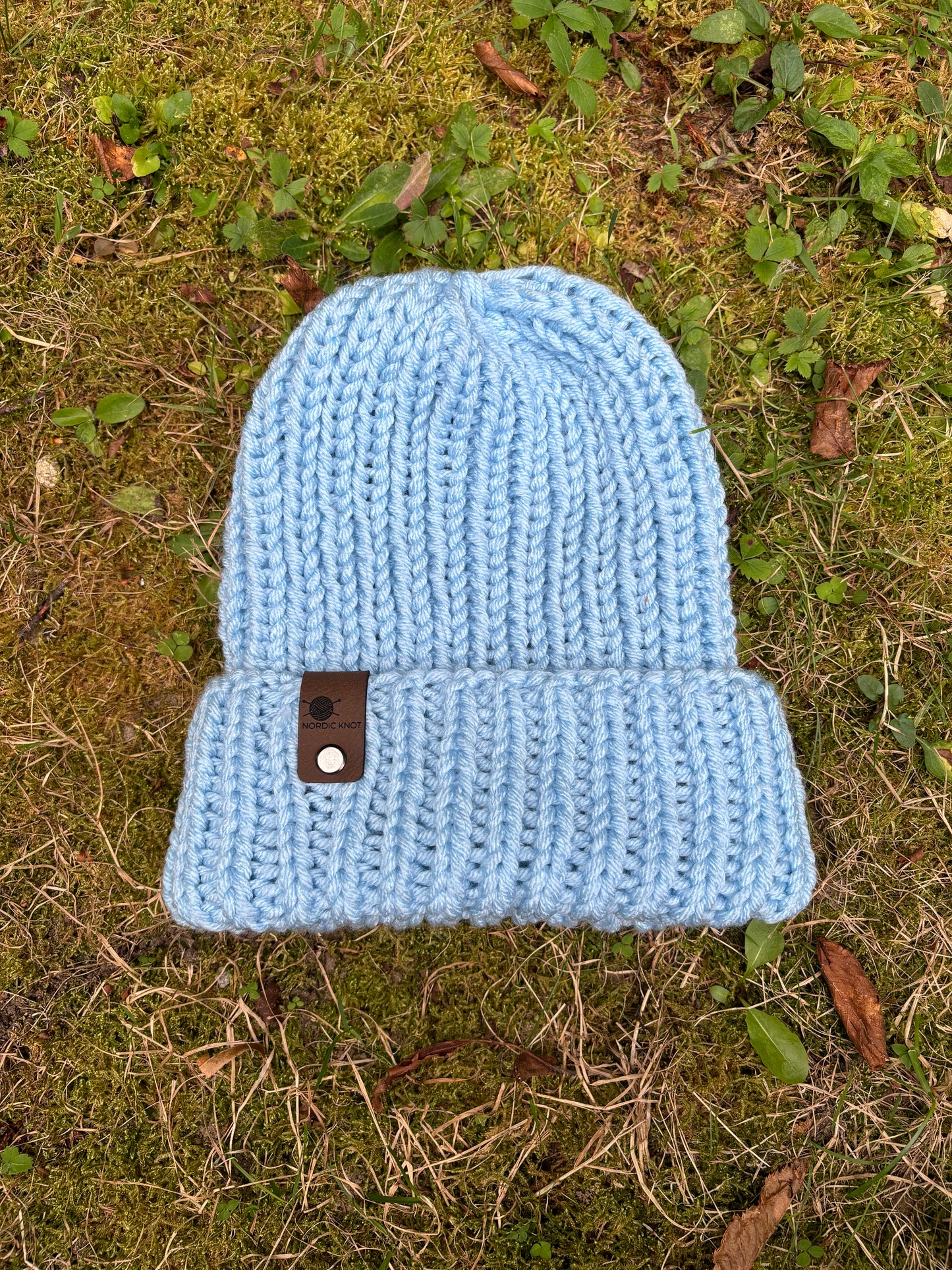The Nordic Knit Beanie Soft Blue