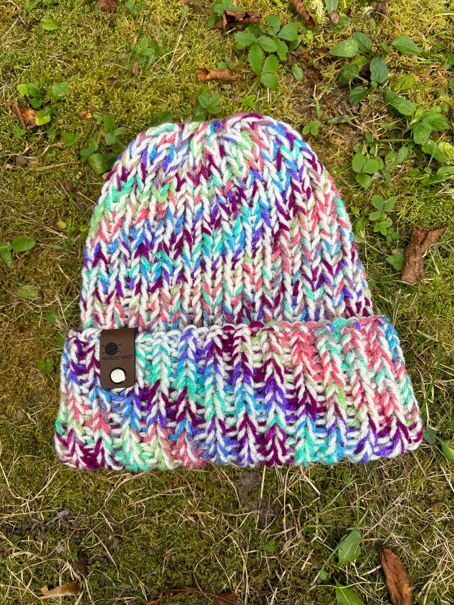 The Nordic Knit Beanie Rainbow Rave