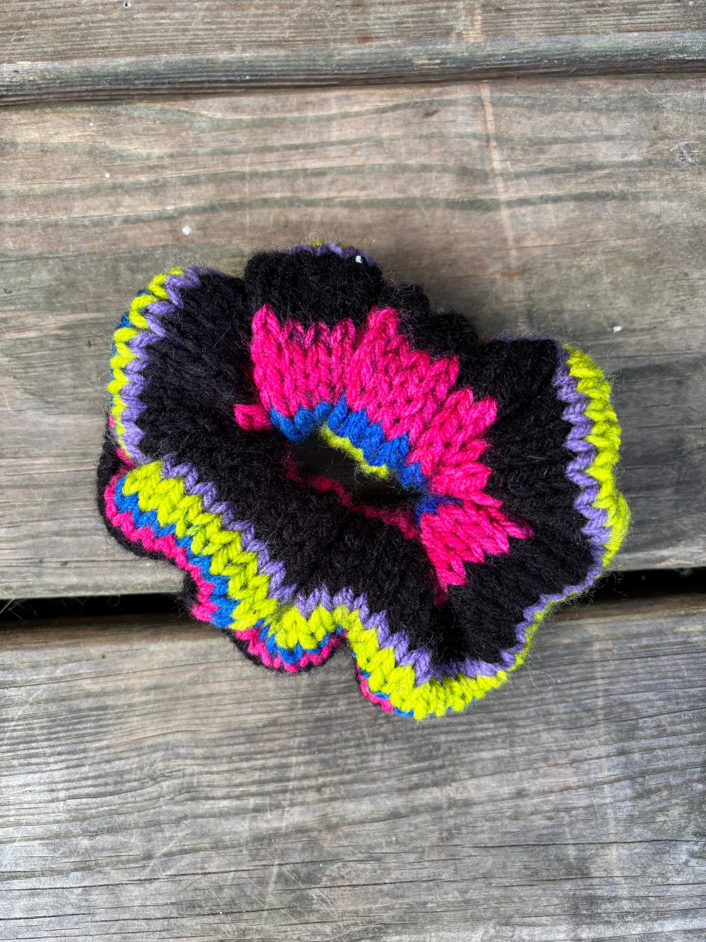 Knit Scrunchie Bright Night