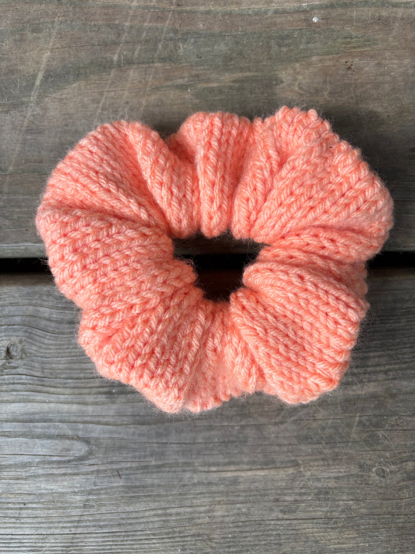 Knit Scrunchie Coral