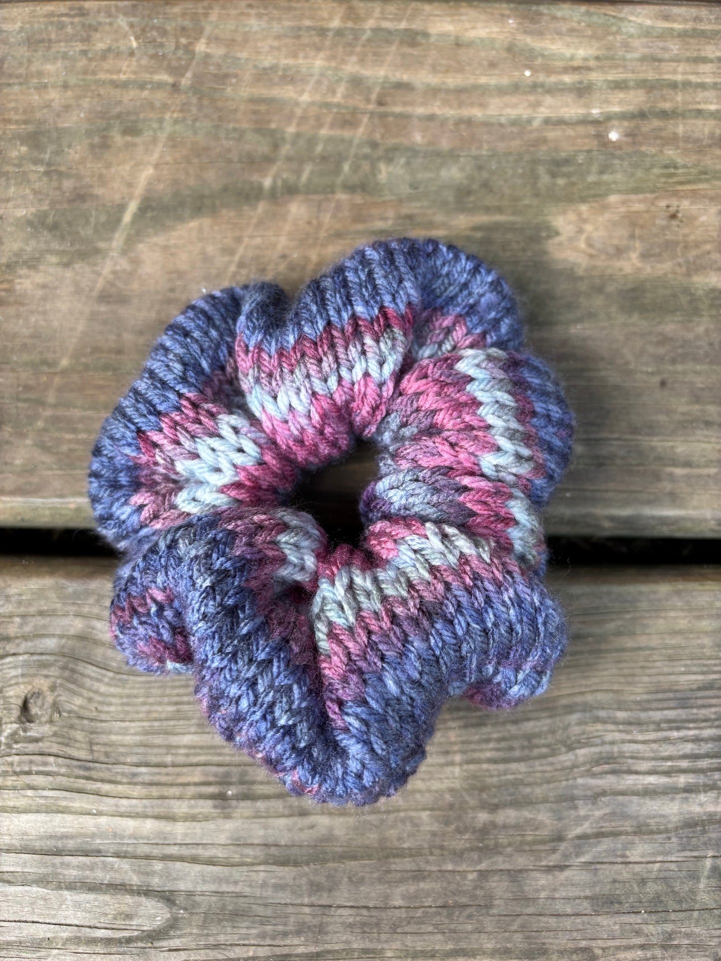 Knit Scrunchie Plums