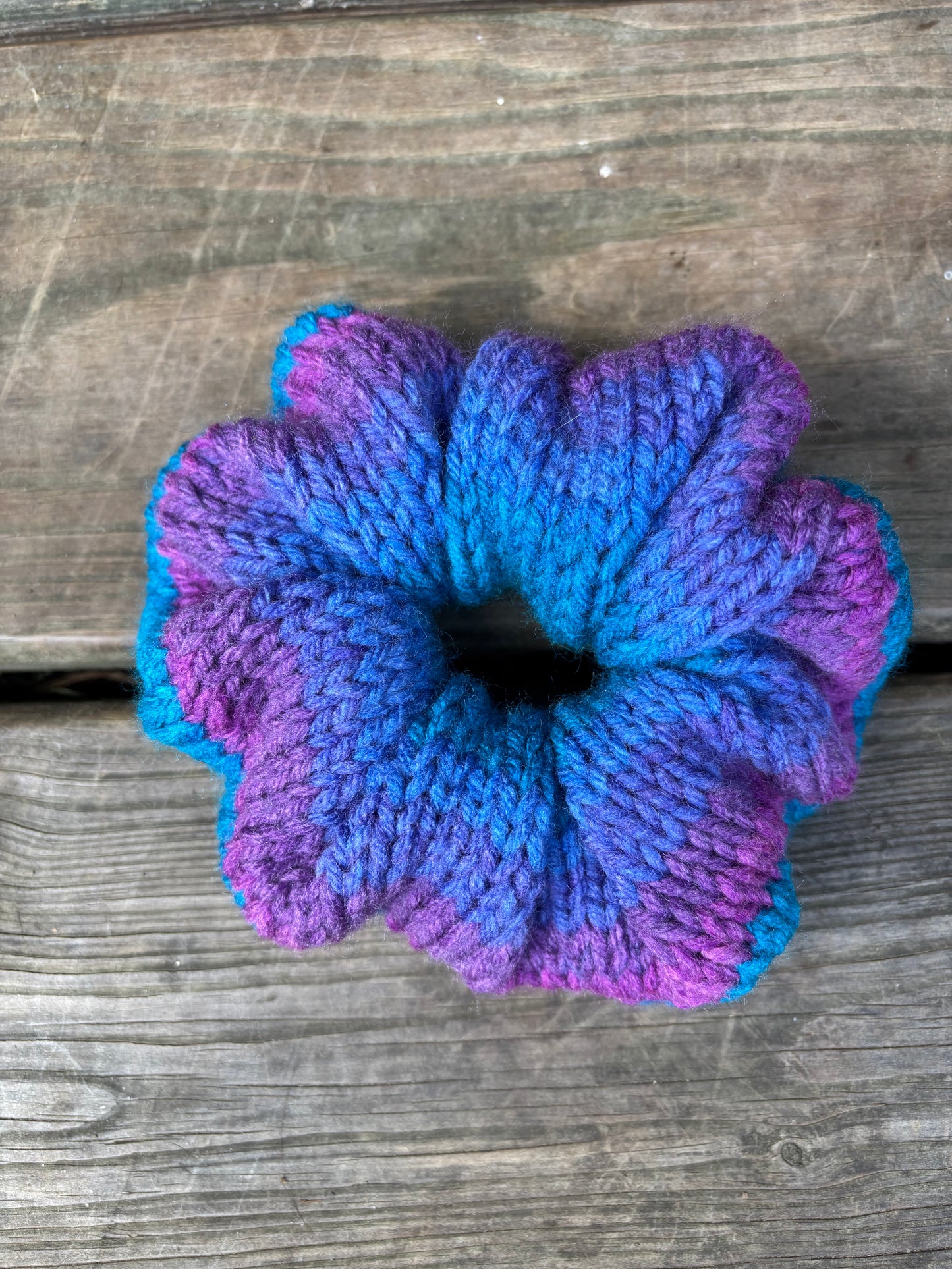 Knit Scrunchie Mermaid Ombre