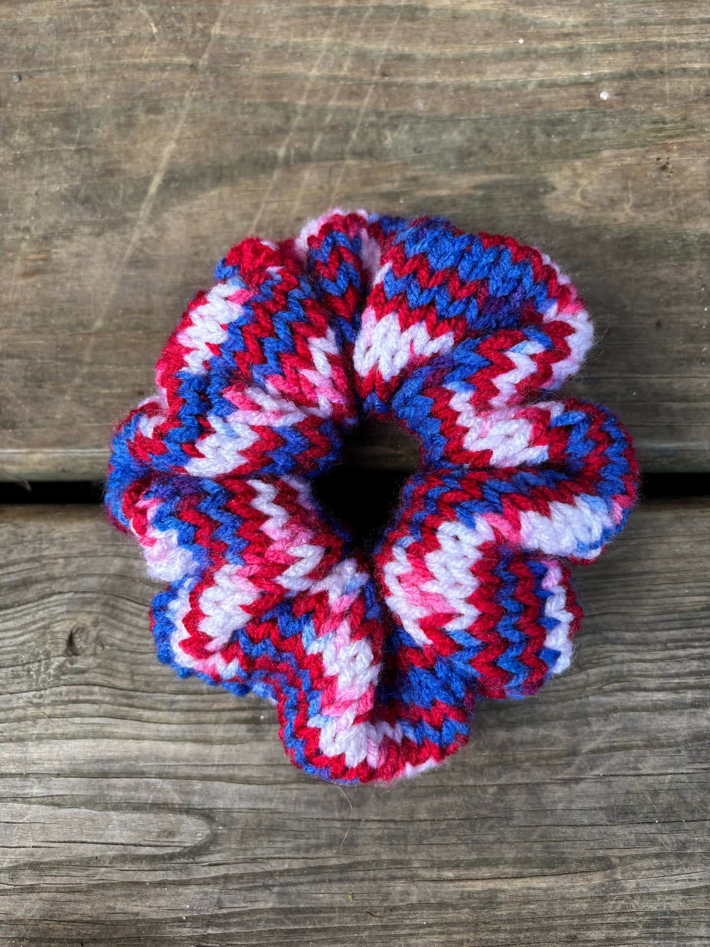 Knit Scrunchie Patriotic