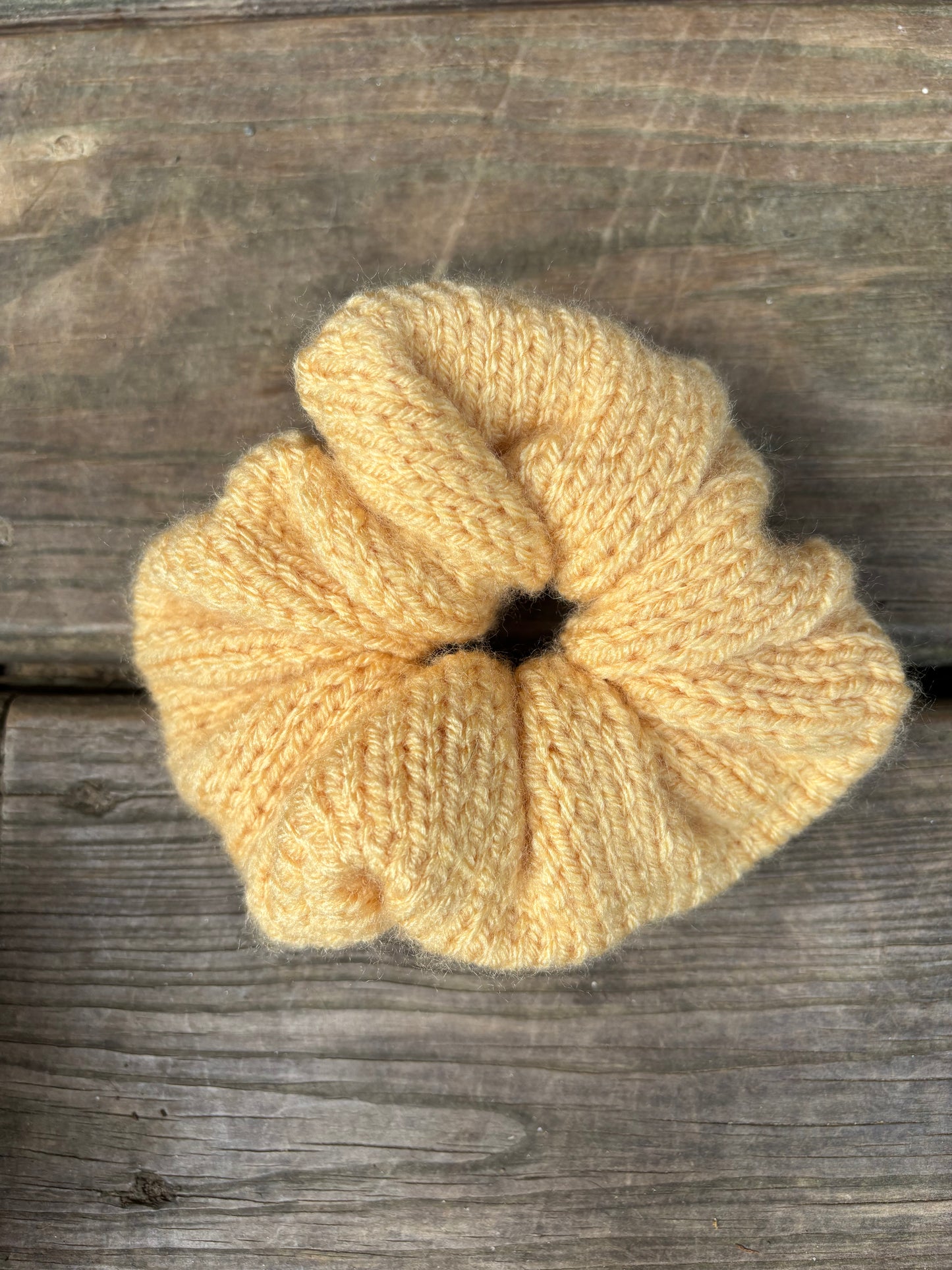Knit Scrunchie Yellow