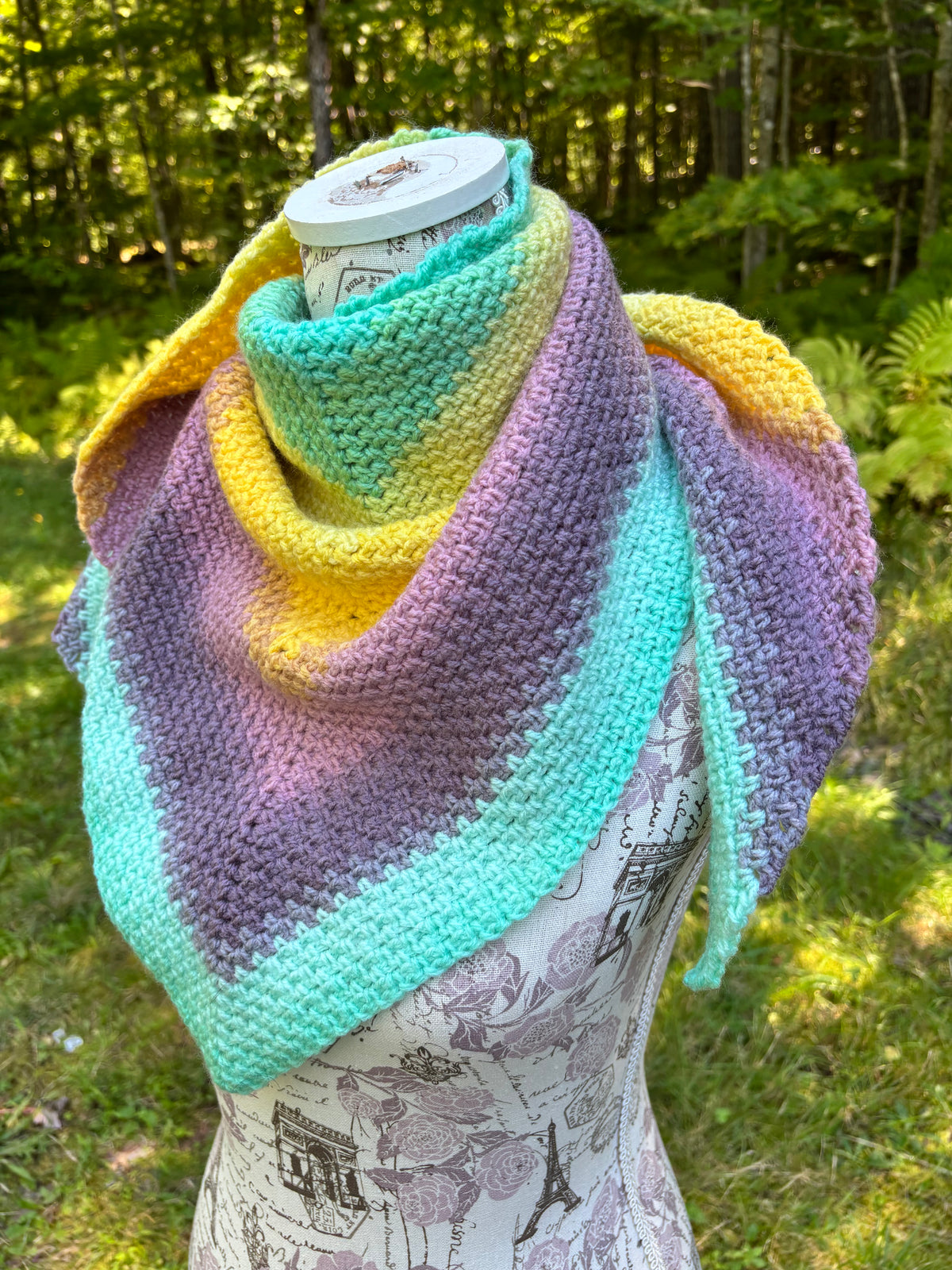 Moss Stitch Triangle Scarf Nifflers