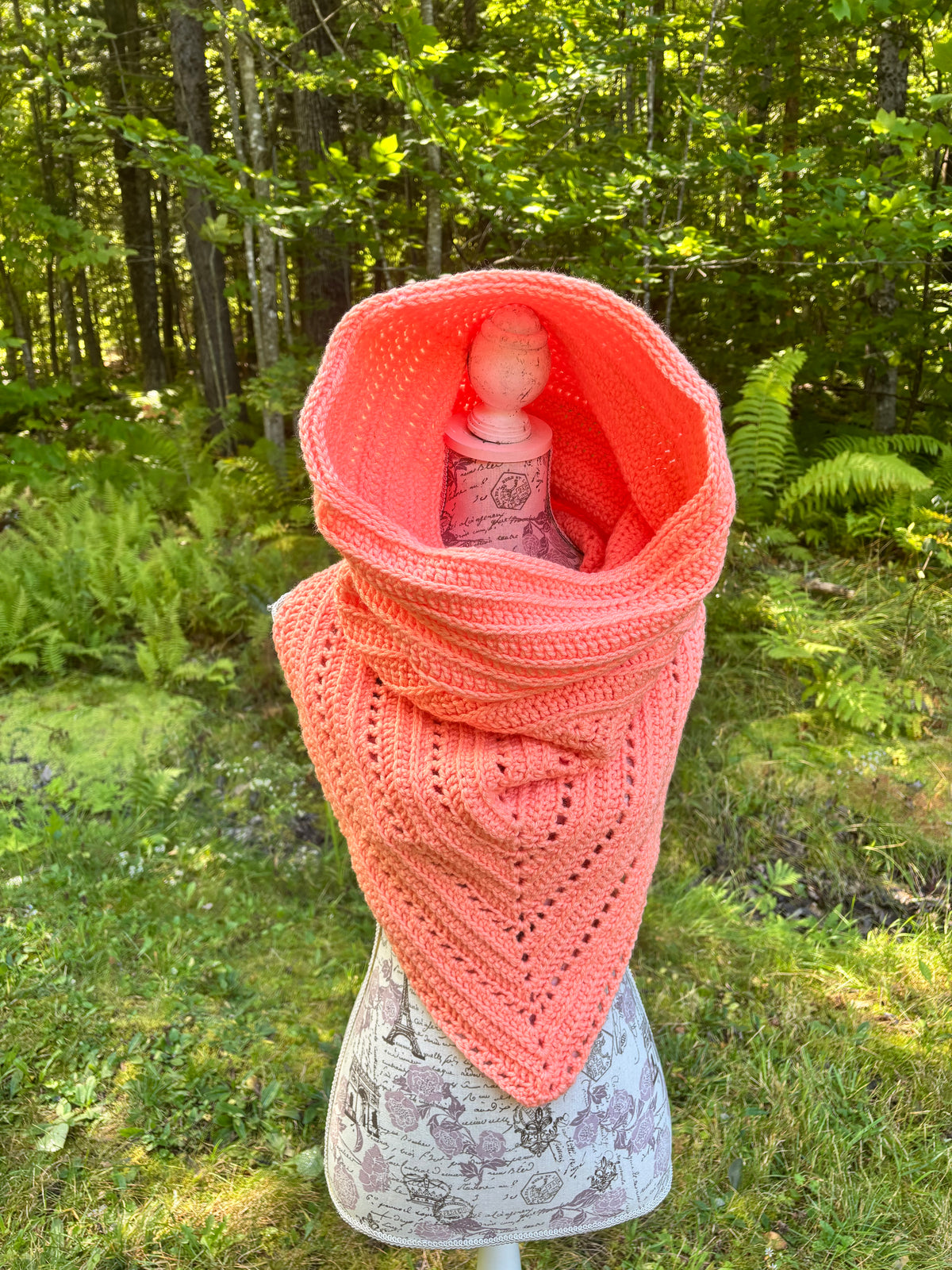 Wild Oleander Hooded Cowl Peachy Adult Size