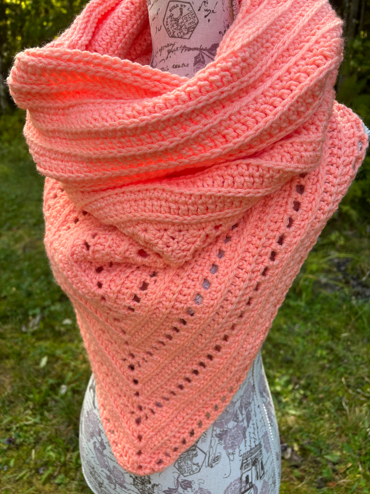 Wild Oleander Hooded Cowl Peachy Adult Size