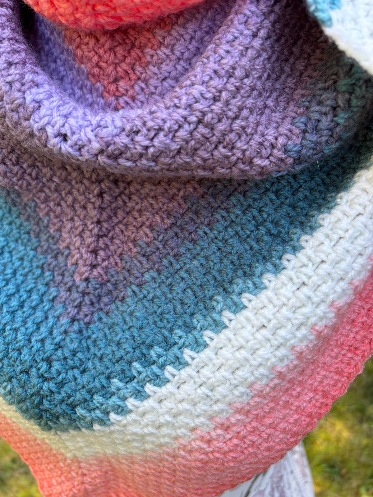 Moss Stitch Triangle Scarf Pegasus
