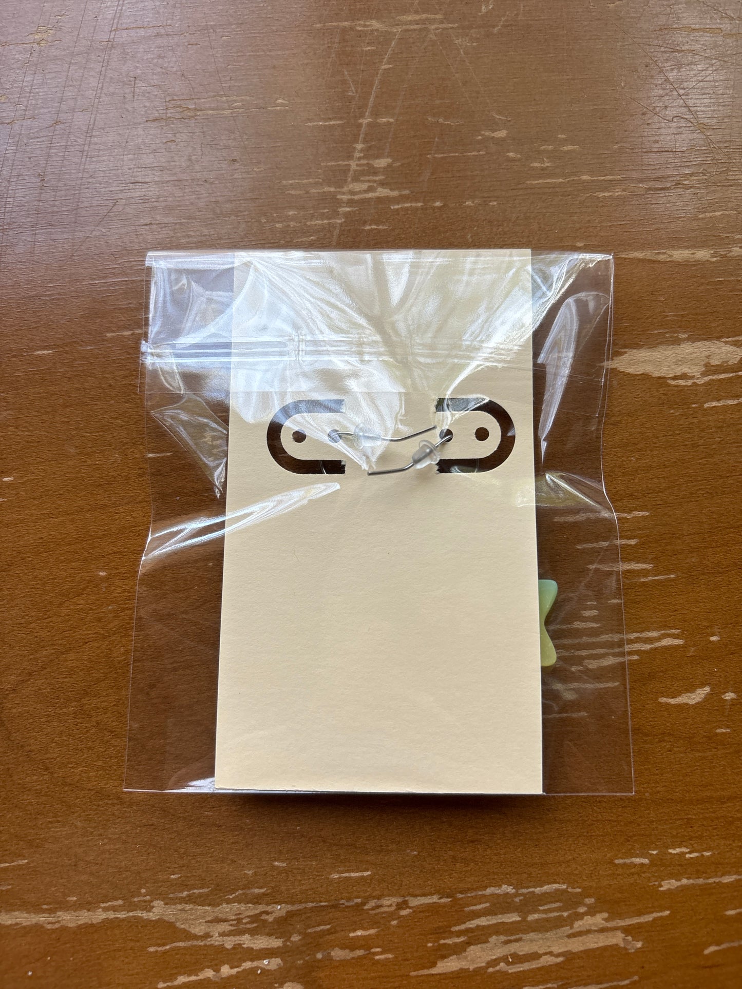 Green and Yellow Star Dangle Earrings