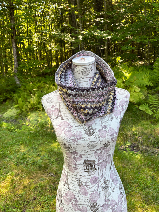 Crochet V Stitch Cowl Multicolor