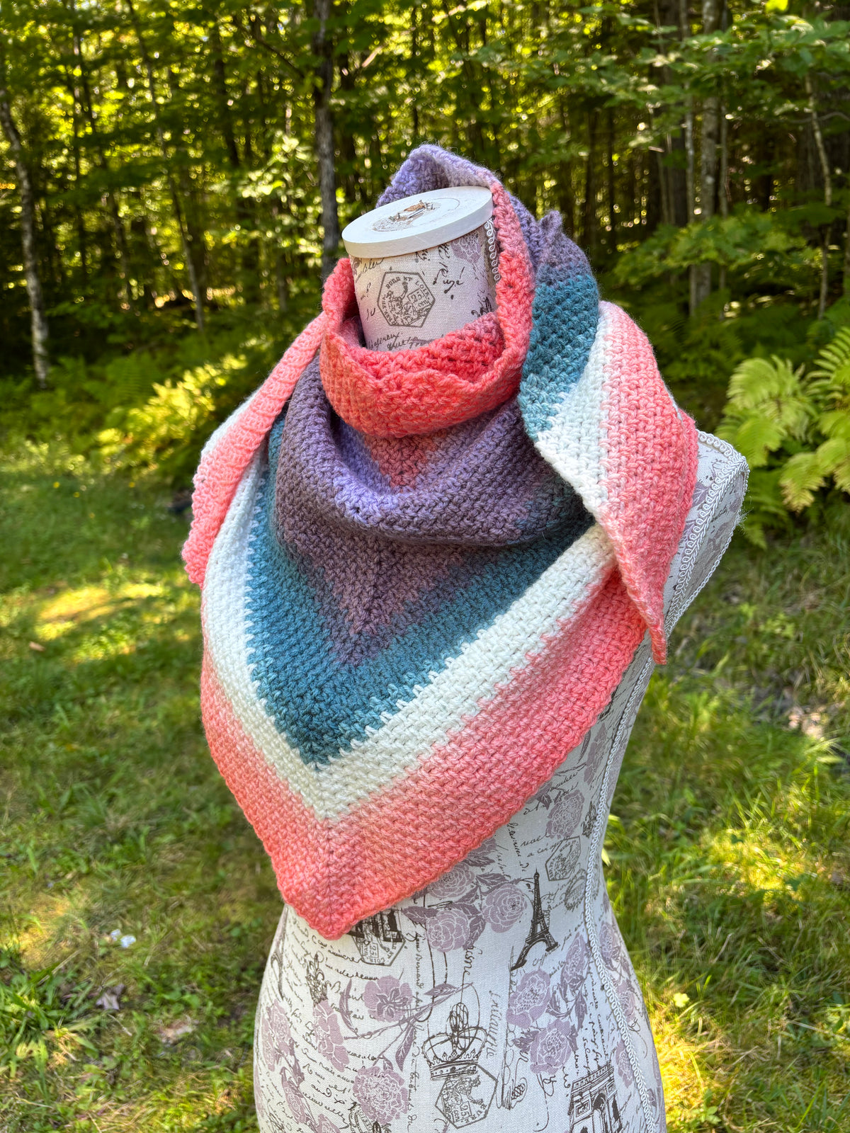 Moss Stitch Triangle Scarf Pegasus