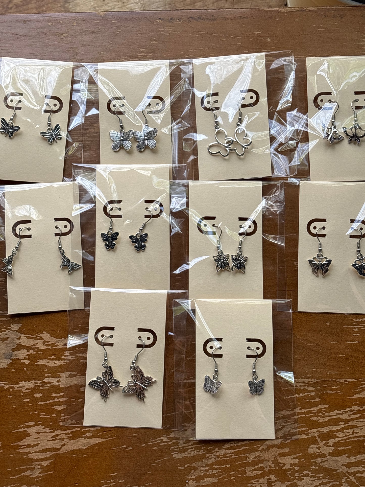 ONE PAIR Mystery Butterfly Dangle Earrings