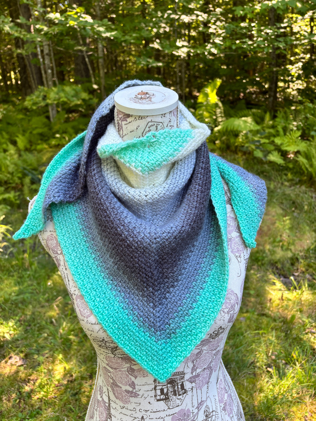 Moss Stitch Triangle Scarf Genie