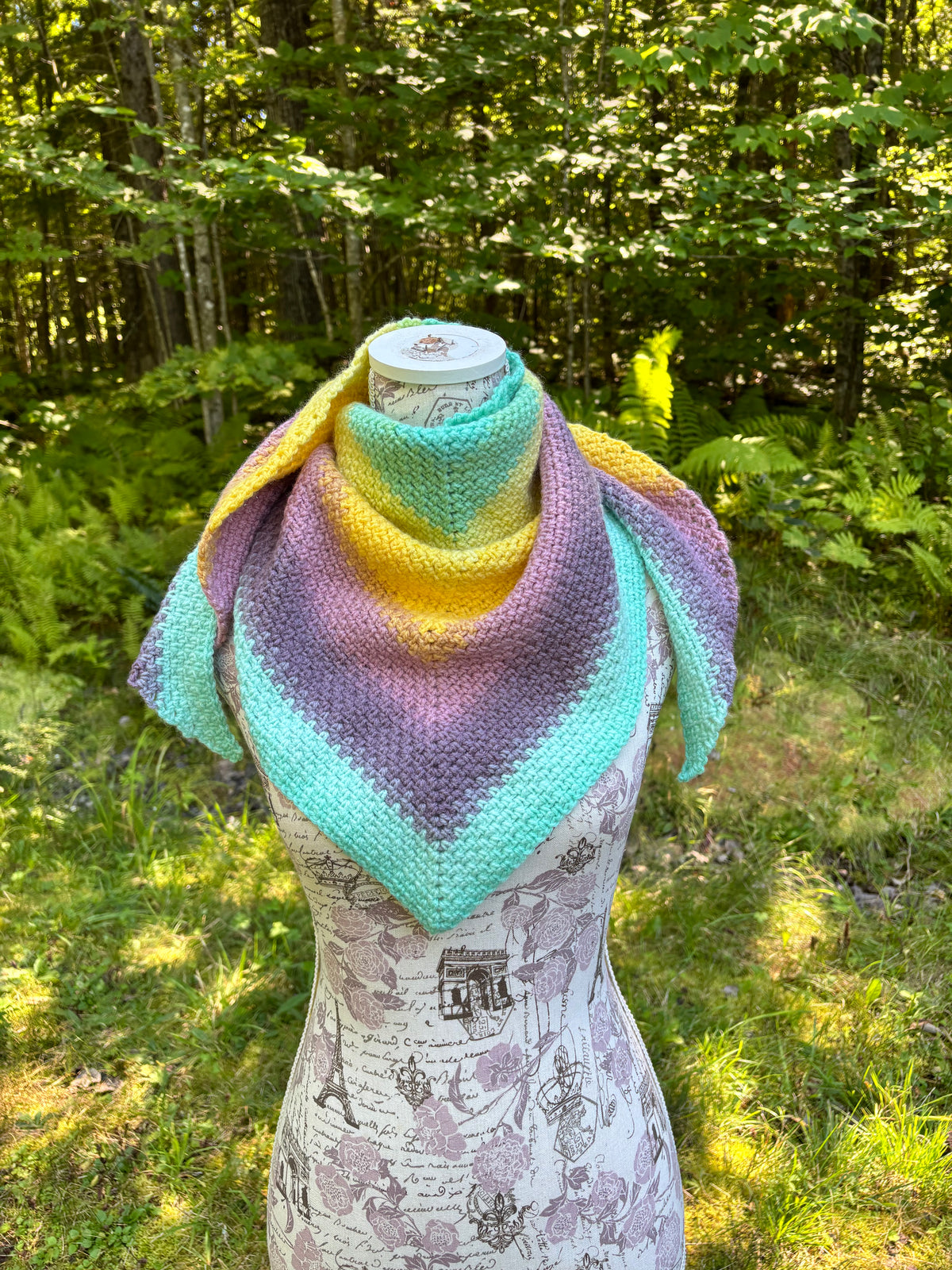 Moss Stitch Triangle Scarf Nifflers