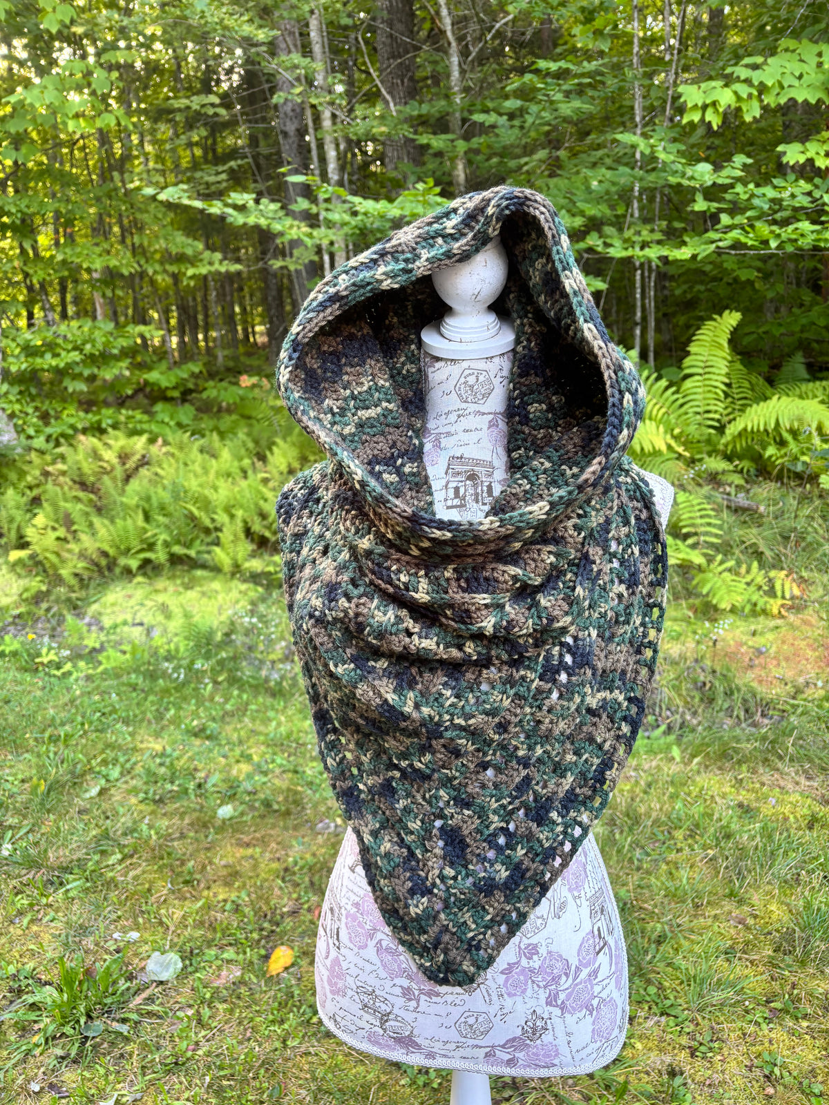 Wild Oleander Hooded Cowl Camouflage Adult Size