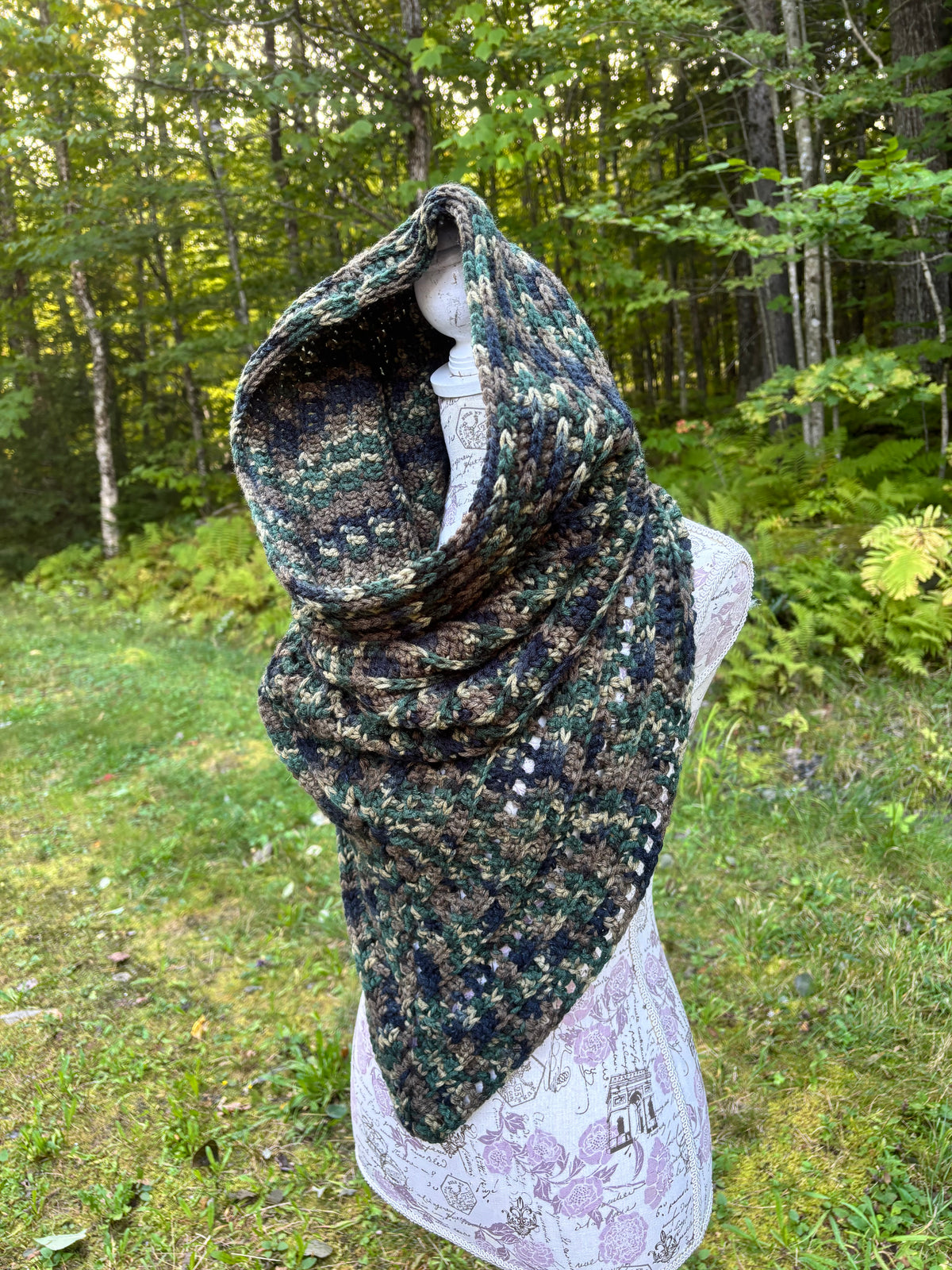 Wild Oleander Hooded Cowl Camouflage Adult Size