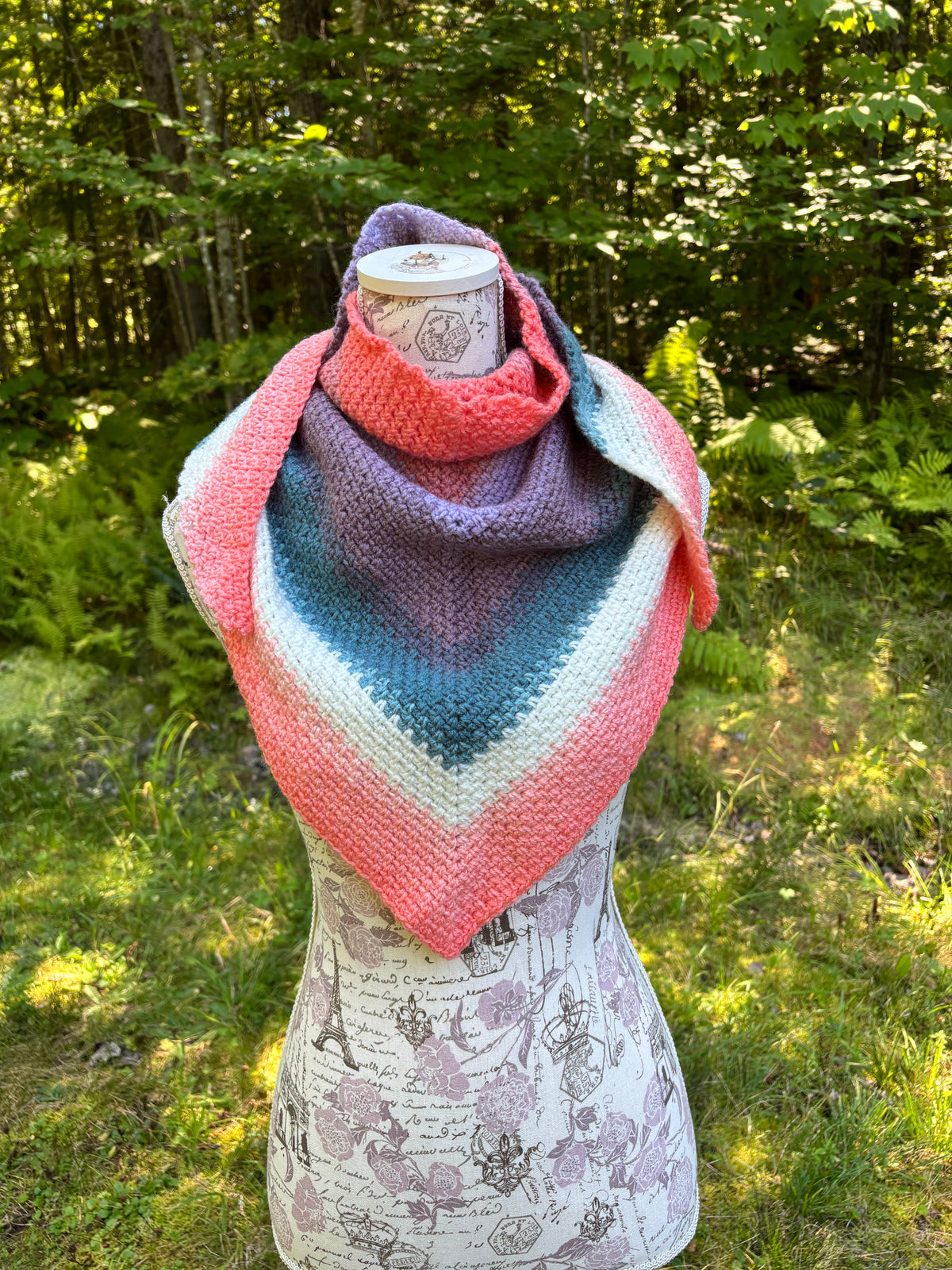 Moss Stitch Triangle Scarf Pegasus