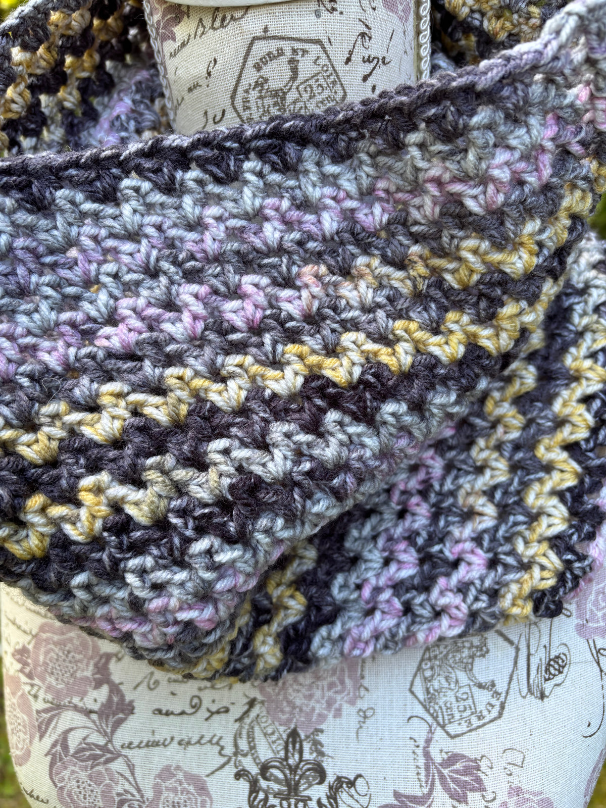Crochet V Stitch Cowl Multicolor