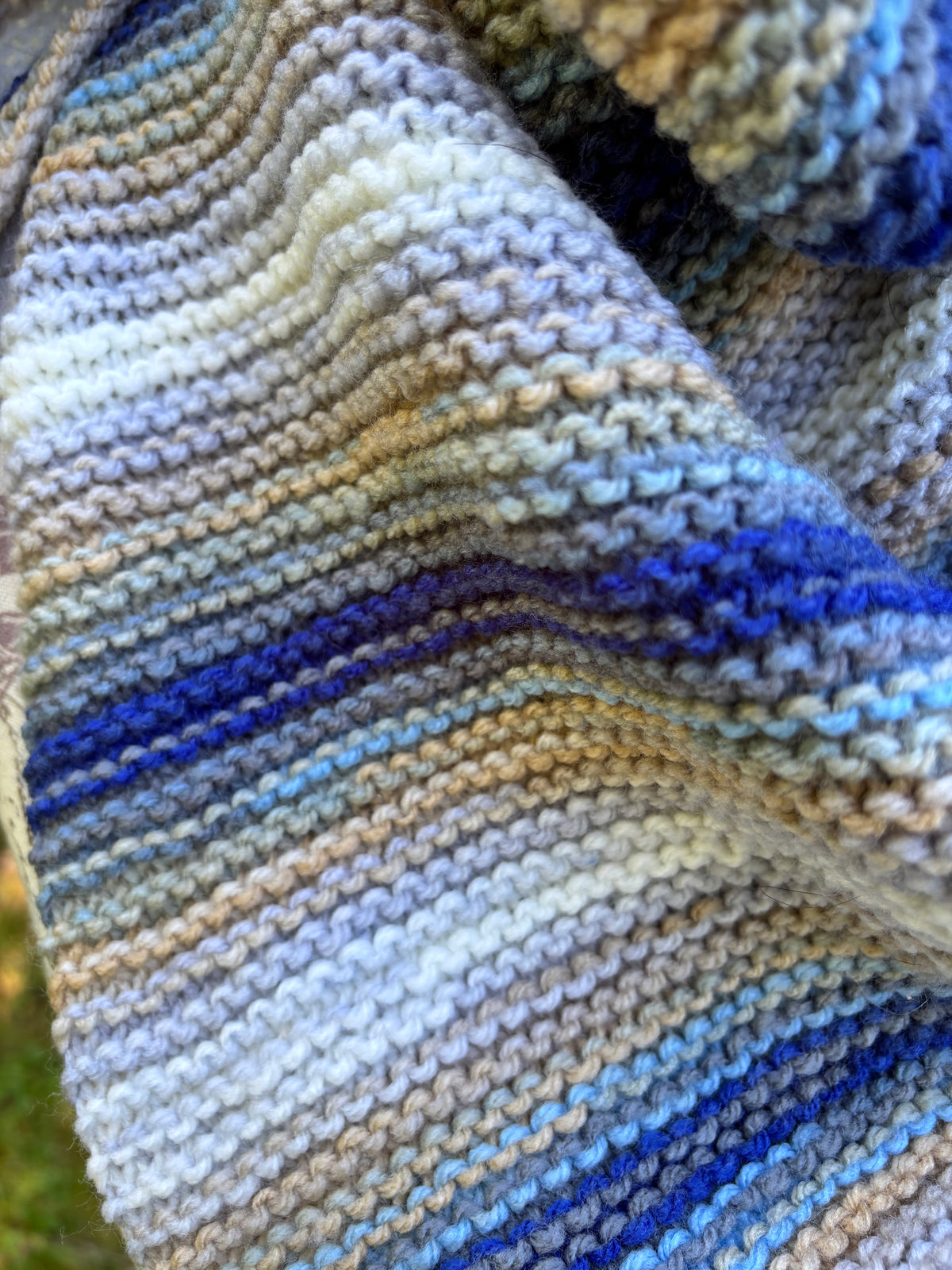 Simple Knit Triangle Scarf