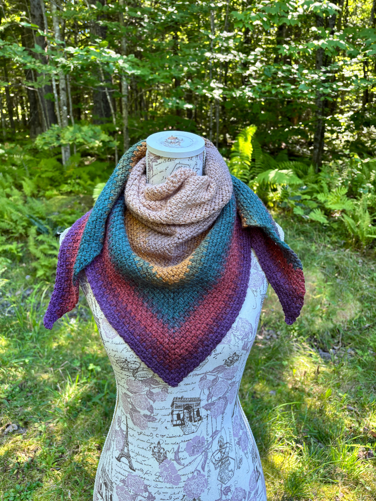 Moss Stitch Triangle Scarf Warlock
