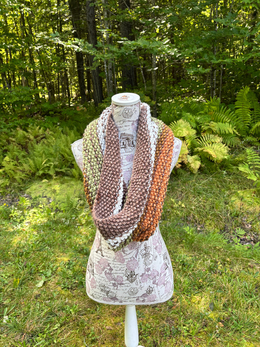 Chunky Seed Stitch Cowl Gingerbread