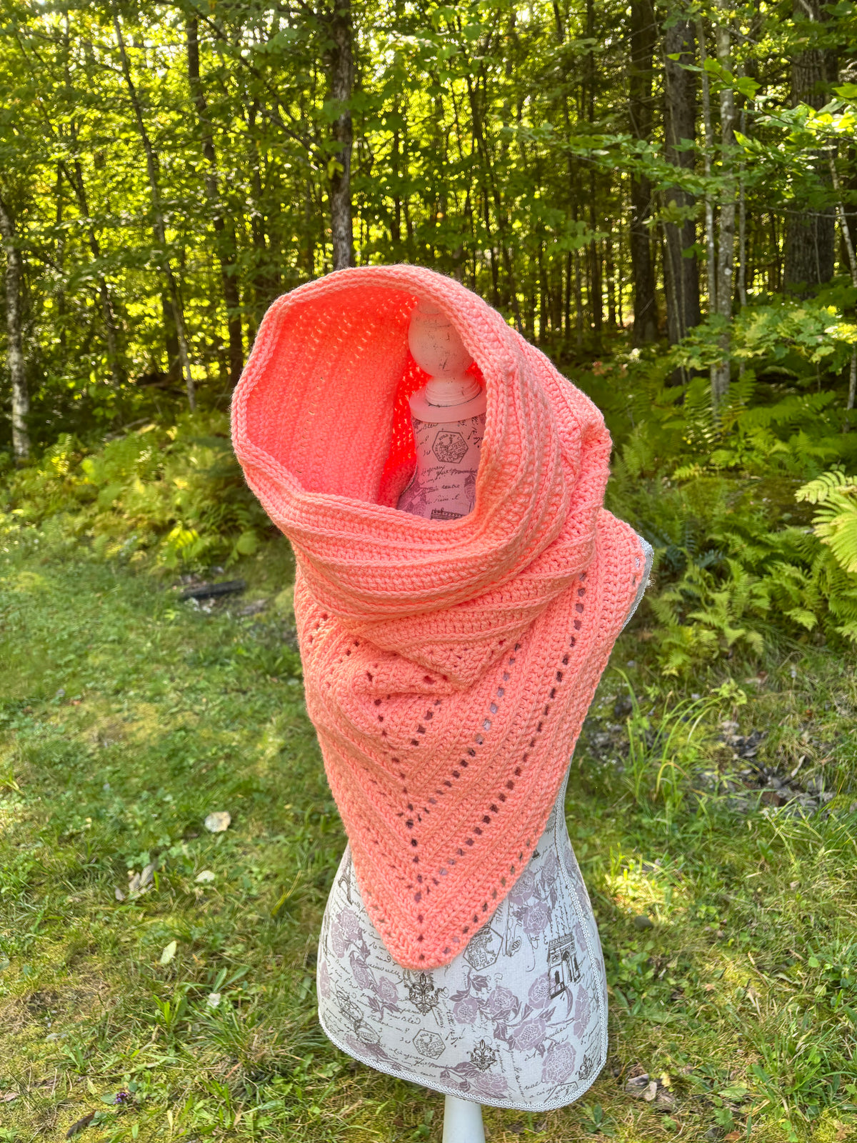 Wild Oleander Hooded Cowl Peachy Adult Size