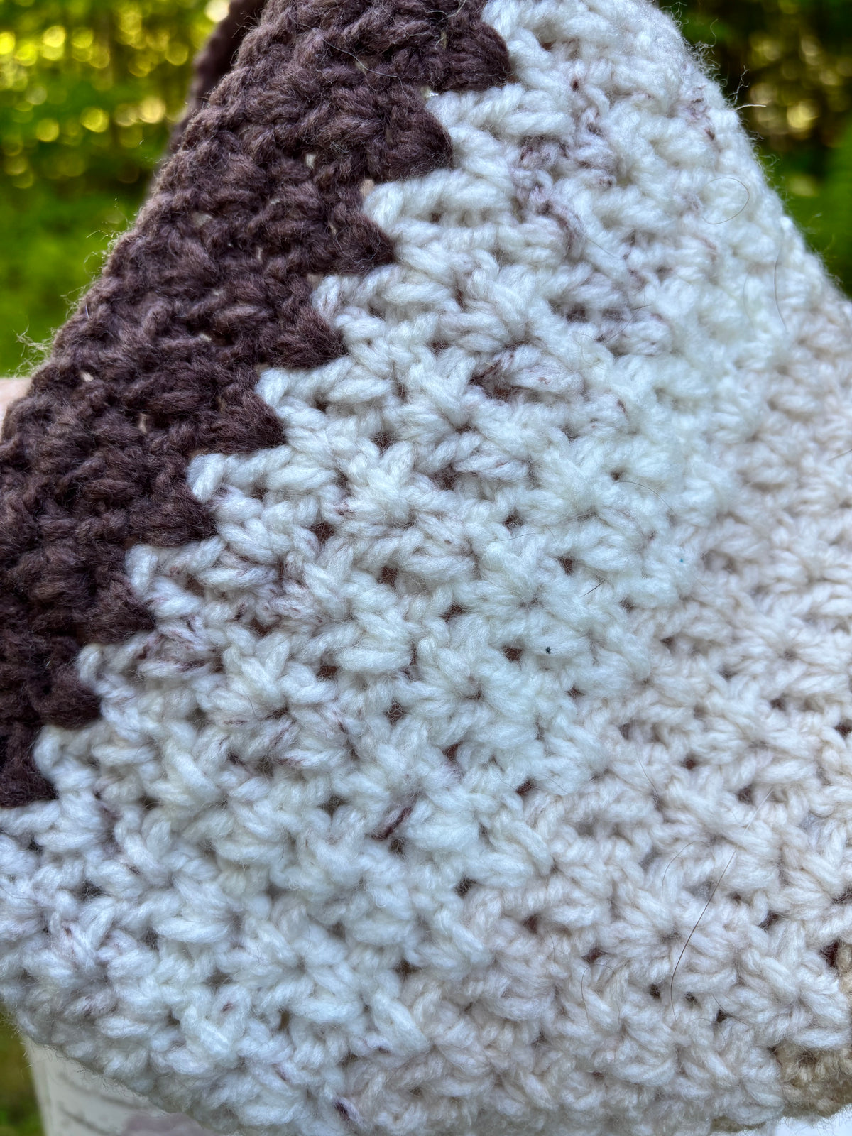 Crochet V Stitch Cowl Earth Tones
