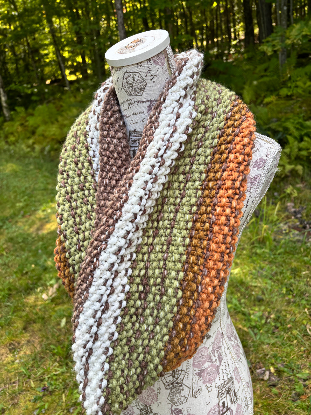 Chunky Seed Stitch Cowl Gingerbread