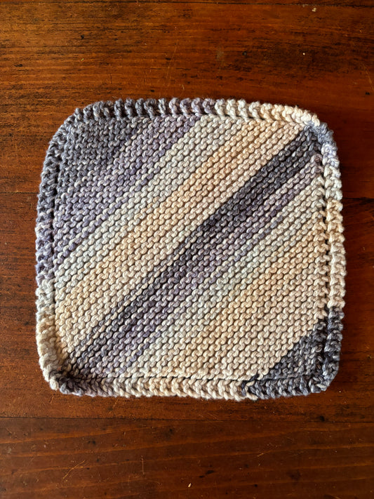 Simple Knit Dishcloth/Washcloth 100% Cotton Blues