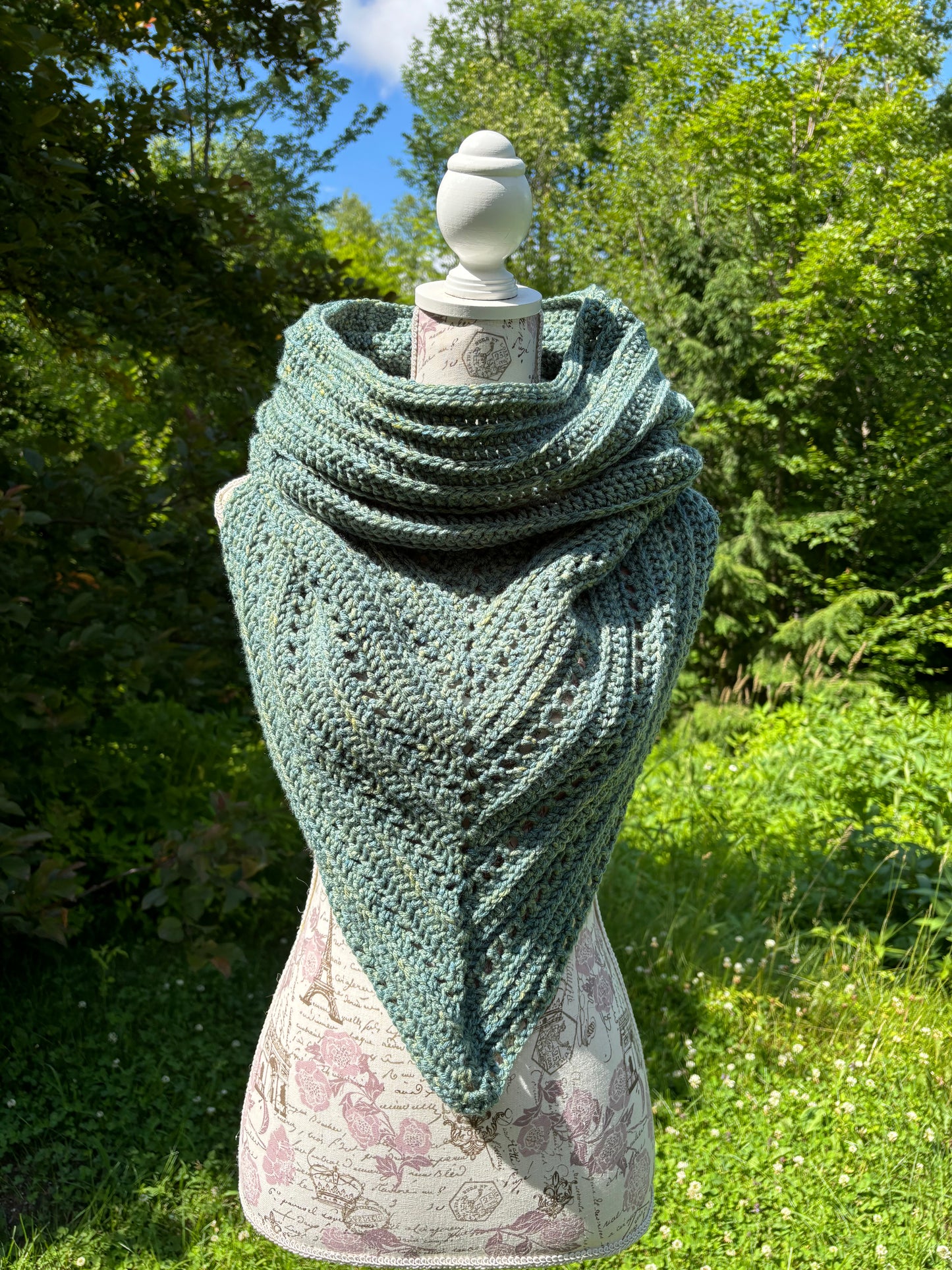 Wild Oleander Hooded Scarf Dappled Wheat Adult Size