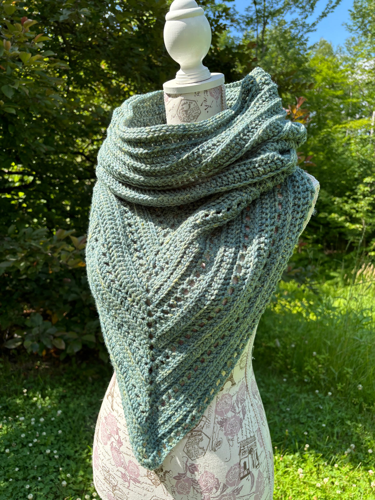 Wild Oleander Hooded Scarf Dappled Wheat Adult Size