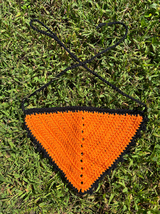 Spooky Bandana Orange with Black