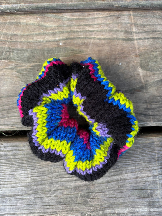 Knit Scrunchie Bright Night