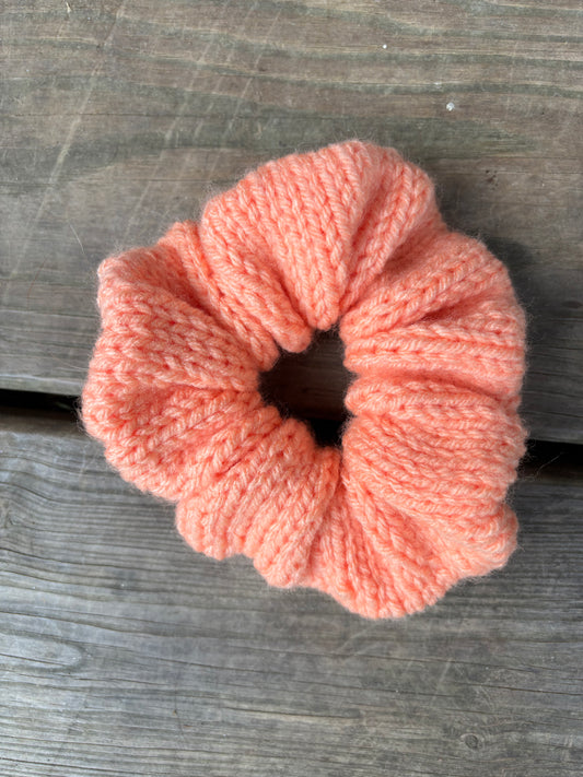 Knit Scrunchie Coral