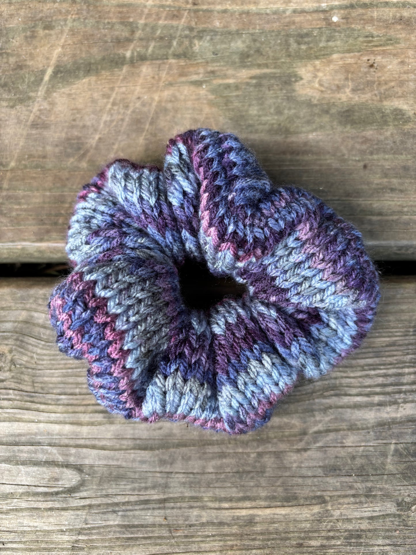 Knit Scrunchie Plums