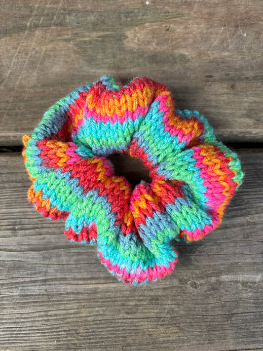 Knit Scrinchie Color Wave