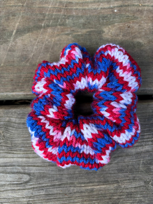 Knit Scrunchie Patriotic