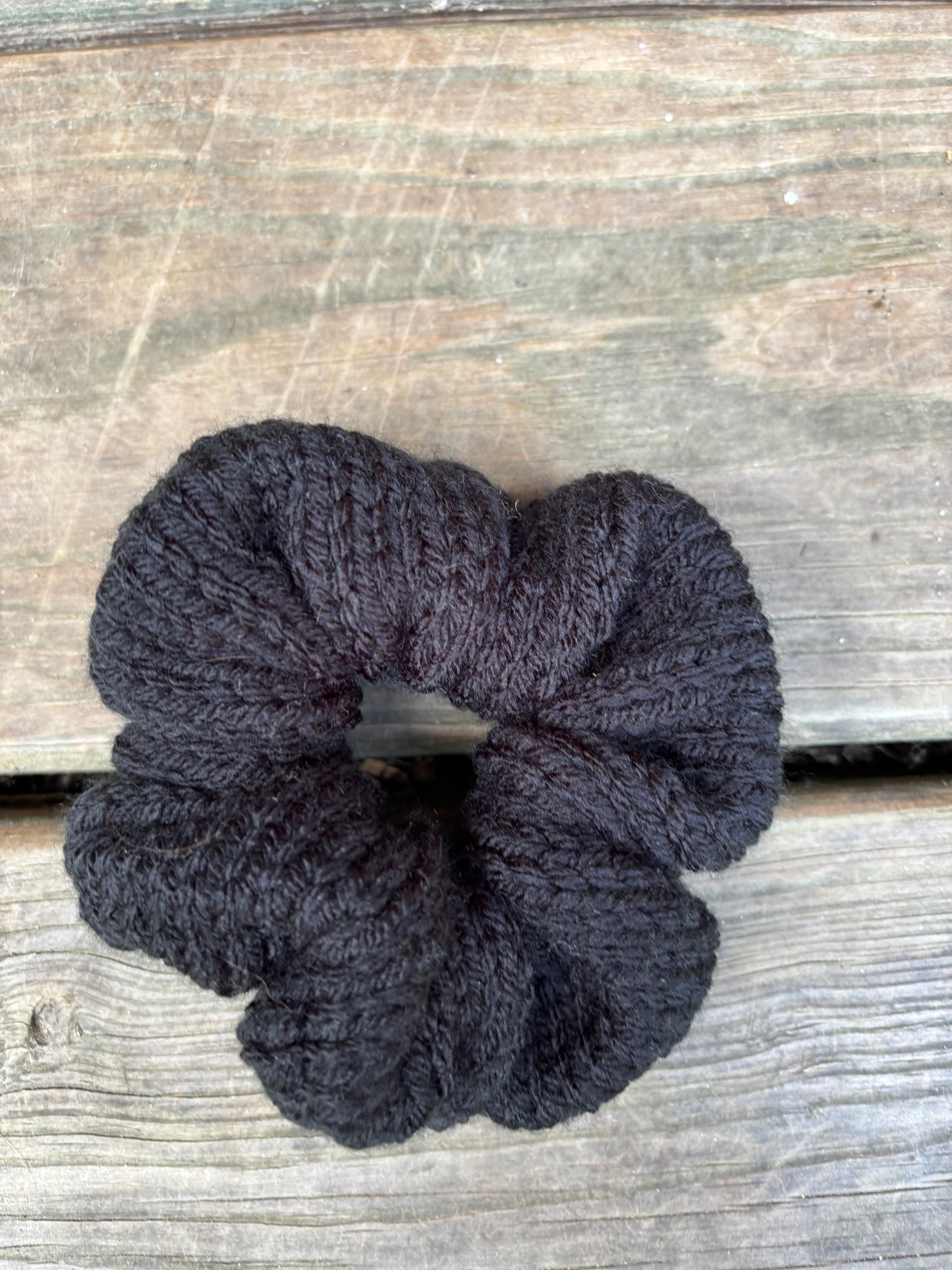 Knit Scrunchie Black